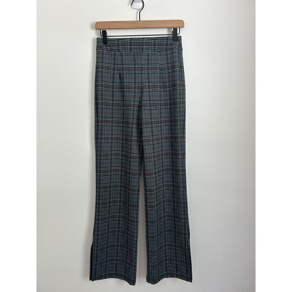 Sincerely Jules Gray Plaid Dress Pants Size Small Straight Leg Stretch Trousers - Picture 3 of 7